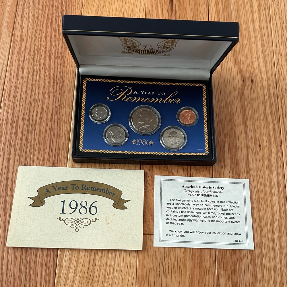 40th Bday Gift!? 1986 A Year to Remember Coin Set